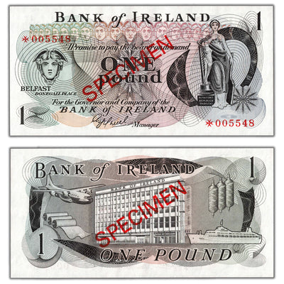 Northern Ireland ND (1978) 4-Note Matched Serial Specimen Set