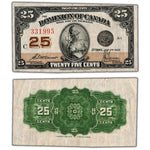 25 Cents 1923 Dominion of Canada Shinplaster Note DC-24c - VF
