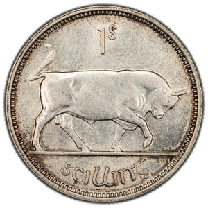 SOLD Ireland 1939 Shilling Silver Coin - AU
