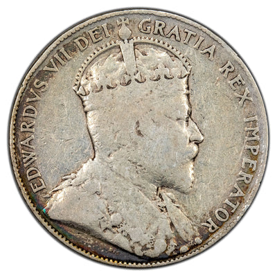 Canada 1905 50 Cents Half Dollar Silver Coin - Very Good