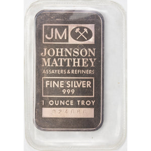 SOLD Johnson Matthey JM TD Bank 1oz .999 Fine Silver Bar - Sealed