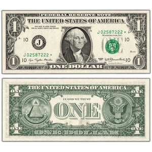 SOLD United States 1977 $1 Kansas City Star Federal Reserve Note - Ch UNC