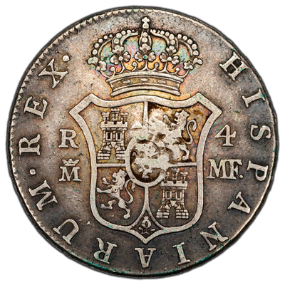 SOLD Great Britain (1799) 1/2 Half Dollar Geo III Counterstamp 1793 Madrid 4 Reales KM #622