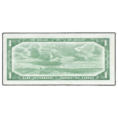 SOLD $1 1954 Bank of Canada Note *H/F Replacement Prefix BC-37cA - VF/EF