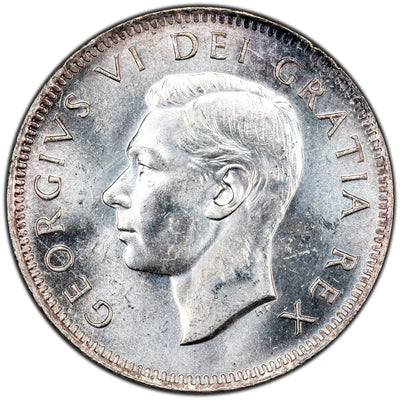 Canada 1949 25 Cents Quarter Silver Coin - MS-62