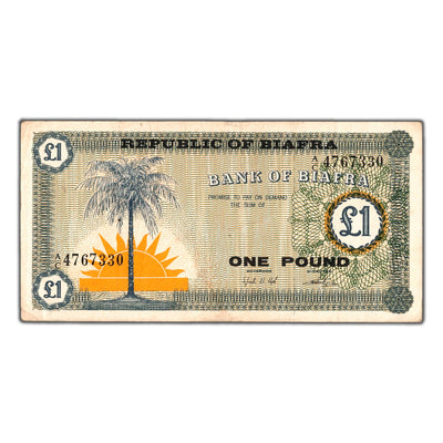 Biafra 1967 One Pound Note P #2 - Very Fine