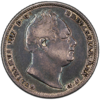 Great Britain 1834 6 Pence Silver Coin KM #712