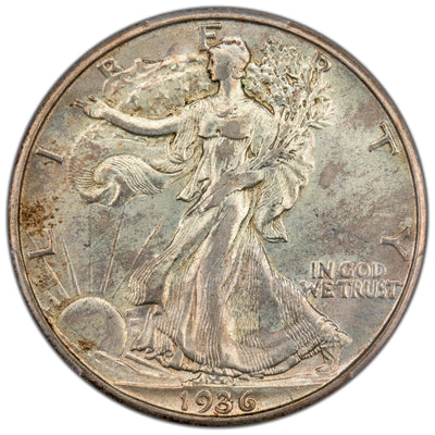 United States 1936-D 50 Cents Walking Liberty Half Dollar Silver Coin - PCGS AU-58