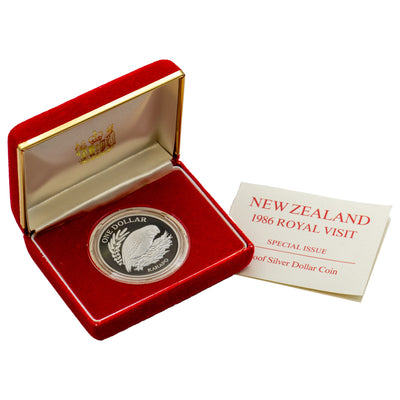 New Zealand 1986 $1 Proof Dollar Silver Coin Special Issue