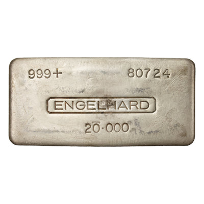 SOLD Engelhard 20oz .999 Fine Silver Bar 1st Series
