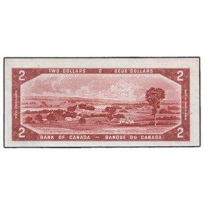 SOLD $2 1954 Bank of Canada Devil Face Note A/B Prefix BC-30a - EF/AU