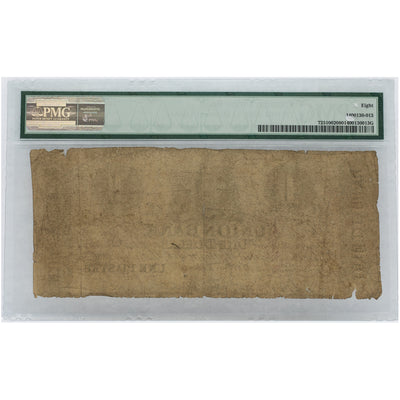 SOLD $1 1838 Union Bank Montreal Canada Chartered Note #725-10-02 - PMG VG-8