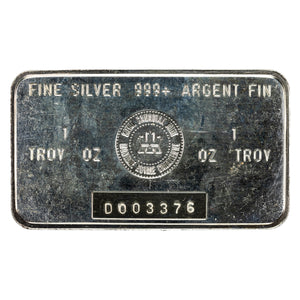 SOLD Royal Canadian Mint RCM Vintage 1oz .999 Fine Silver Bar