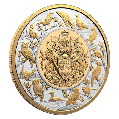 Canada 2024 $50 Heraldic Landscape: Birds of Canada .9999 Fine Silver Coin