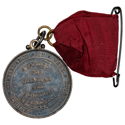 Sunday School Award of Merit 38mm Sterling Silver Medal