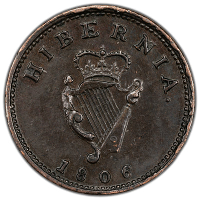 Ireland 1806 Farthing Coin KM #146