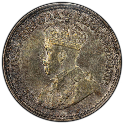 Newfoundland 1929 5 Cents Silver Coin - ICCS MS-66