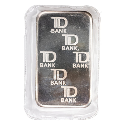 SOLD Johnson Matthey JM TD Bank 5oz .999 Fine Silver Bar - Sealed