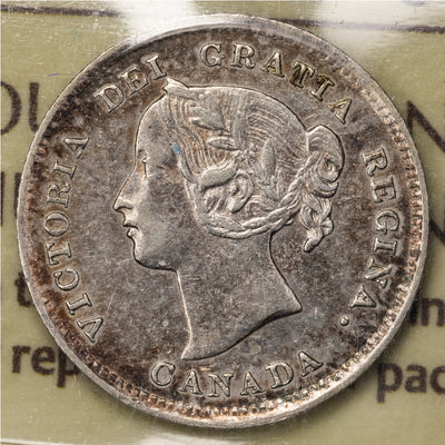 SOLD Canada 1898 5 Cents Silver Coin - ICCS EF-40