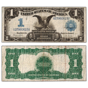 United States 1899 $1 "Black Eagle" Silver Certificate Note - Fine+