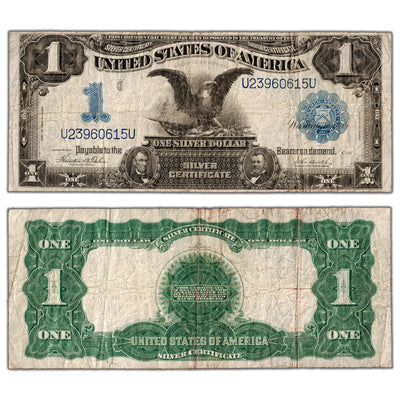 United States 1899 $1 "Black Eagle" Silver Certificate Note - Fine+