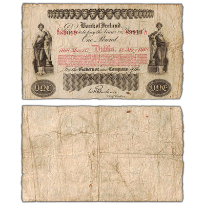 Ireland 1918 1 One Pound Note P #92 - Circulated