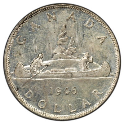 SOLD Canada 1946 SWL $1 Silver Dollar Coin - EF