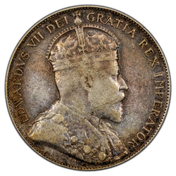 Canada 1906 50 Cents Half Dollar Silver Coin - Very Fine (scratch)