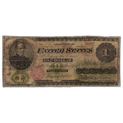 SOLD United States 1862 $1 Legal Tender Note - Low Grade Filler (damage)
