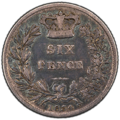 Great Britain 1834 6 Pence Silver Coin KM #712