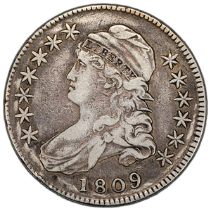 SOLD United States 1809 50 Cents Capped Bust Half Dollar Silver Coin
