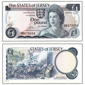 SOLD Jersey ND (1976-88) 1 One Pound P #11a - Choice Uncirculated