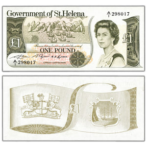 SOLD St. Helena ND (1981) 1 One Pound Note P #9a - Uncirculated