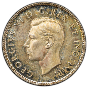 SOLD Canada 1947 25 Cents Quarter Silver Coin - Almost Uncirculated