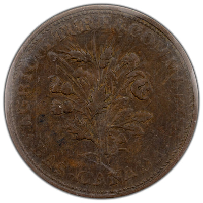 Lower Canada Bouquet Sou Token LC-33C1 - ICCS EF-40