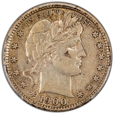 United States 1900-S 25 Cents Barber Quarter Silver Coin - PCGS XF-45