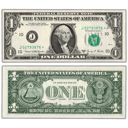 United States 1969 $1 Kansas City Star Federal Reserve Note - AU-58