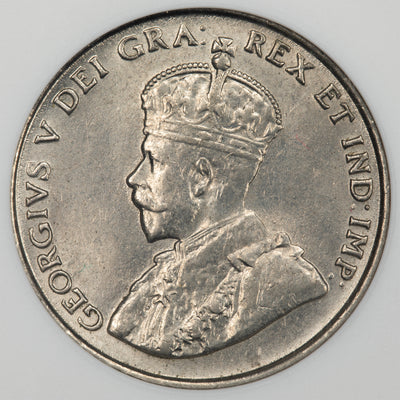 Canada 1922 5 Cents Nickel Coin - ANACS MS-62