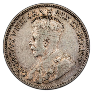 SOLD Canada 1917 25 Cents Quarter Silver Coin - Very Fine