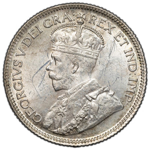 SOLD Canada 1936 25 Cents Quarter Silver Coin - AU/UNC (scratched)