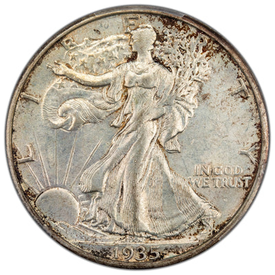 United States 1935-D 50 Cents Walking Liberty Half Dollar Silver Coin - PCGS AU-58