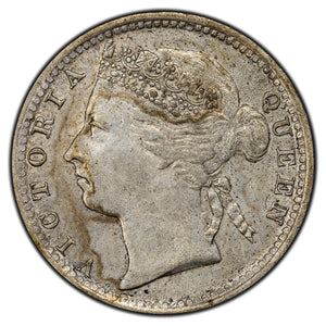 Straits Settlements 1894 10 Cents Silver Coin KM #11