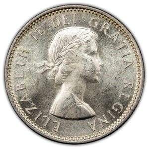 SOLD Canada 1956 Dot 10 Cents Dime Silver Coin - MS-63