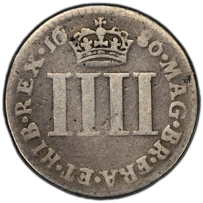 SOLD Great Britain 1680 4 Pence Silver Coin KM #455