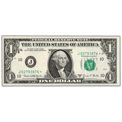 United States 1969 $1 Kansas City Star Federal Reserve Note - AU-58