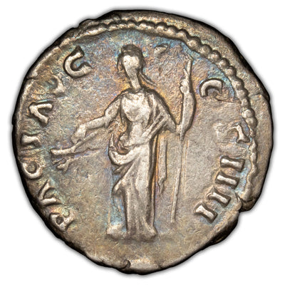 SOLD Ancient Rome AD 159-60 Antoninus Pius AR Denarius Coin RIC #301 2.92g