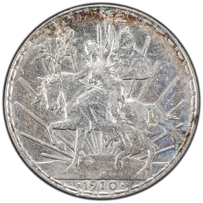 Mexico 1910 Caballito Peso Silver Coin - Cleaned
