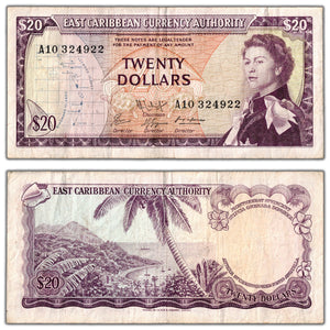 SOLD East Caribbean States ND (1965) $20 Twenty Dollars Note P #15g - Circulated