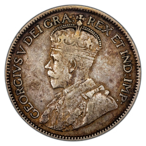 SOLD Canada 1927 25 Cents Quarter Silver Coin - Fine