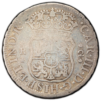 Peru 1770 2 Reales Silver Coin